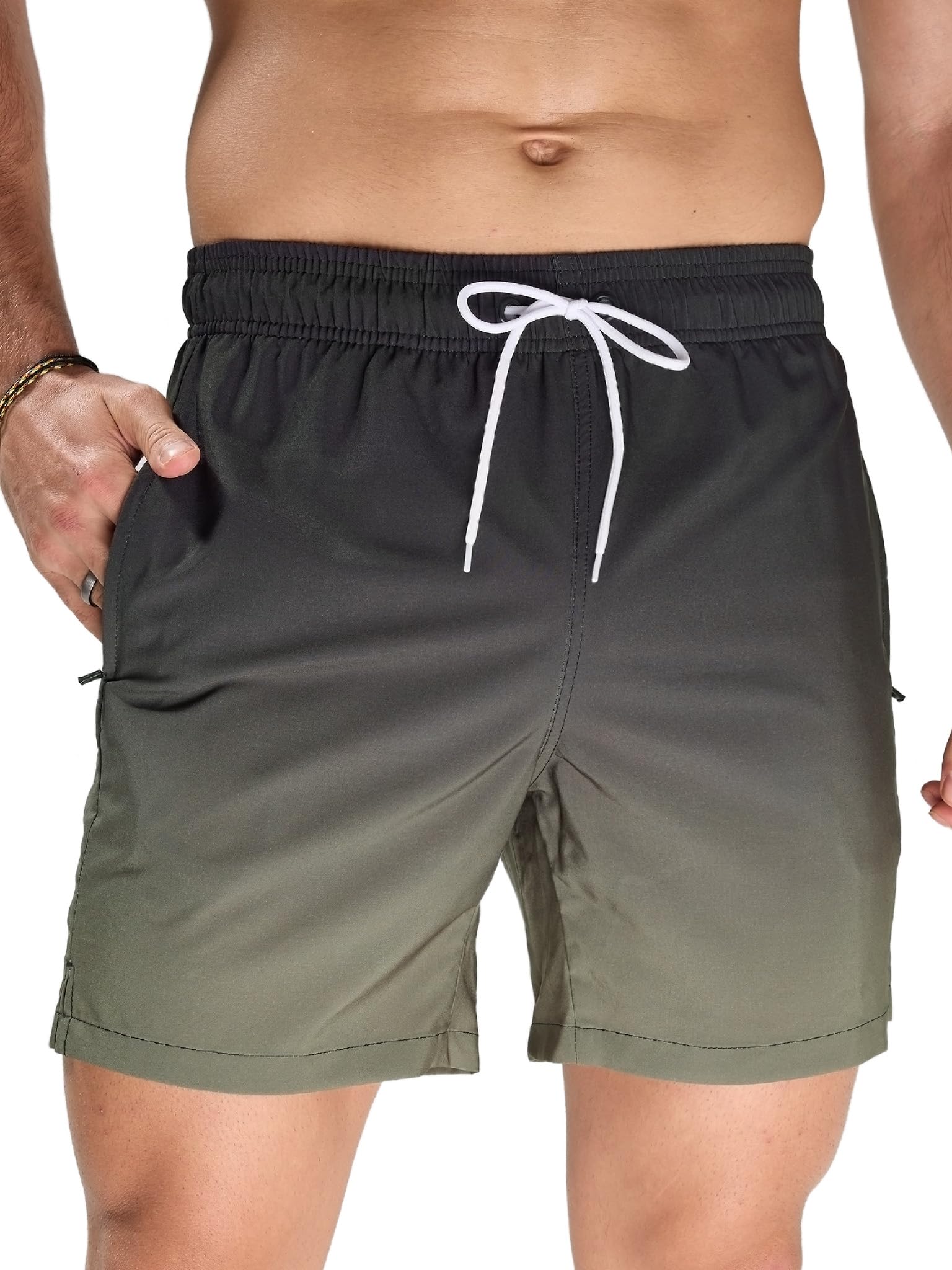 Arcweg Men's Swim Shorts with Mesh Lining - Quick Dry - Zip Pockets - Ideal for 