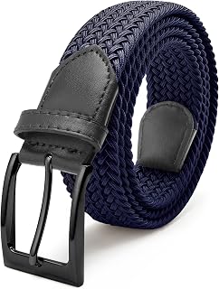 Men's Golf Belt, Stretch Braided Elastic Belt for Casual Wear