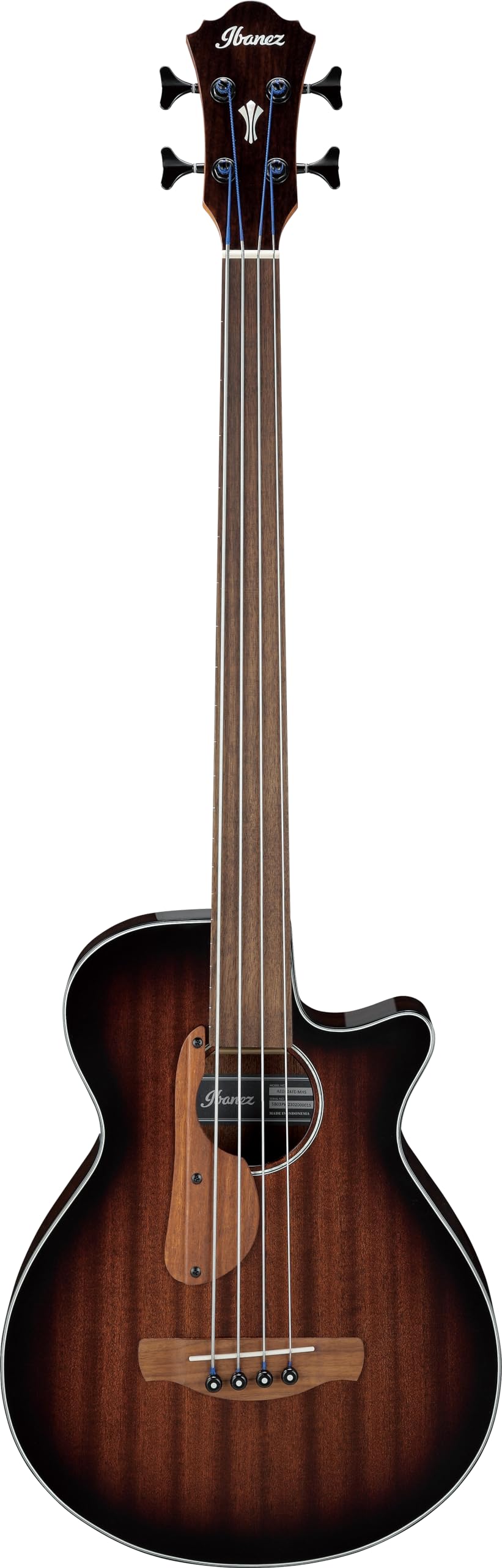 Ibanez AEGB24FE AEG Fretless Acoustic-electric Bass Guitar - Mahogany Sunburst