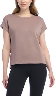 Danskin Crew Neck cap Sleeve Cloud T-Shirt T-Shirt con Maniche ad Aletta Girocollo Donna