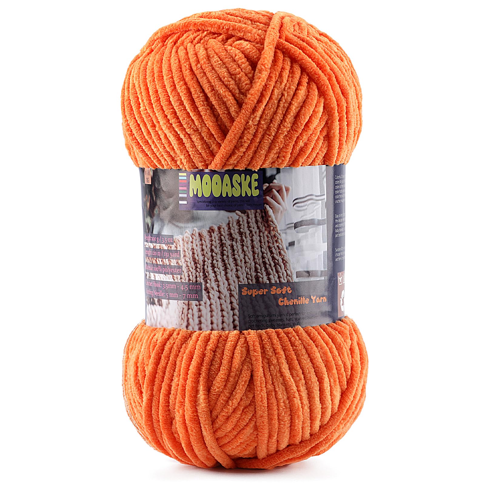 Baby Blanket Yarn for Crocheting - Soft Velvet Fluffy Chenille Yarn for Knitting
