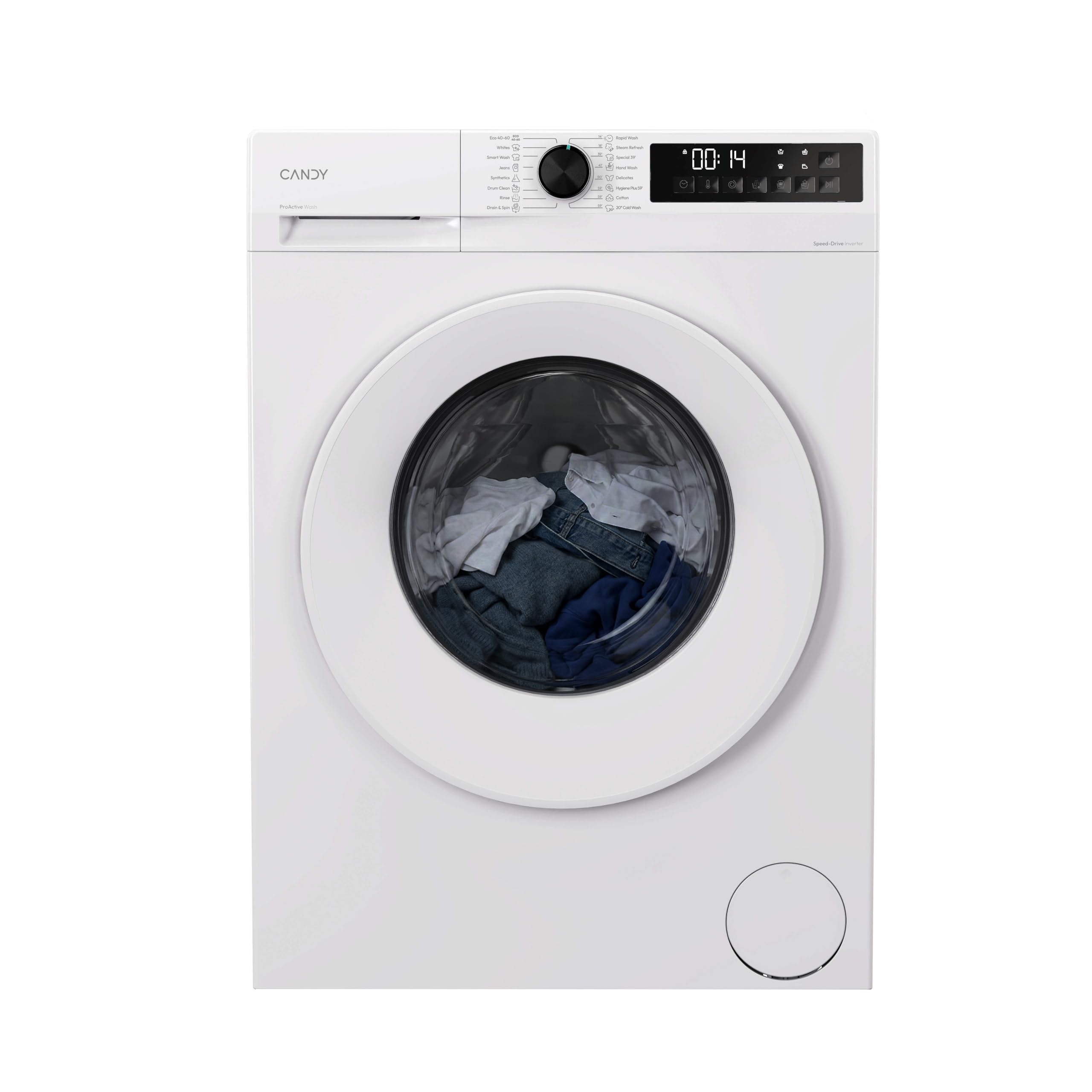 Candy Quick Pro Washing Machine, 9kg, White, A-20%, 1400 RPM | Smart Spray, Mix-