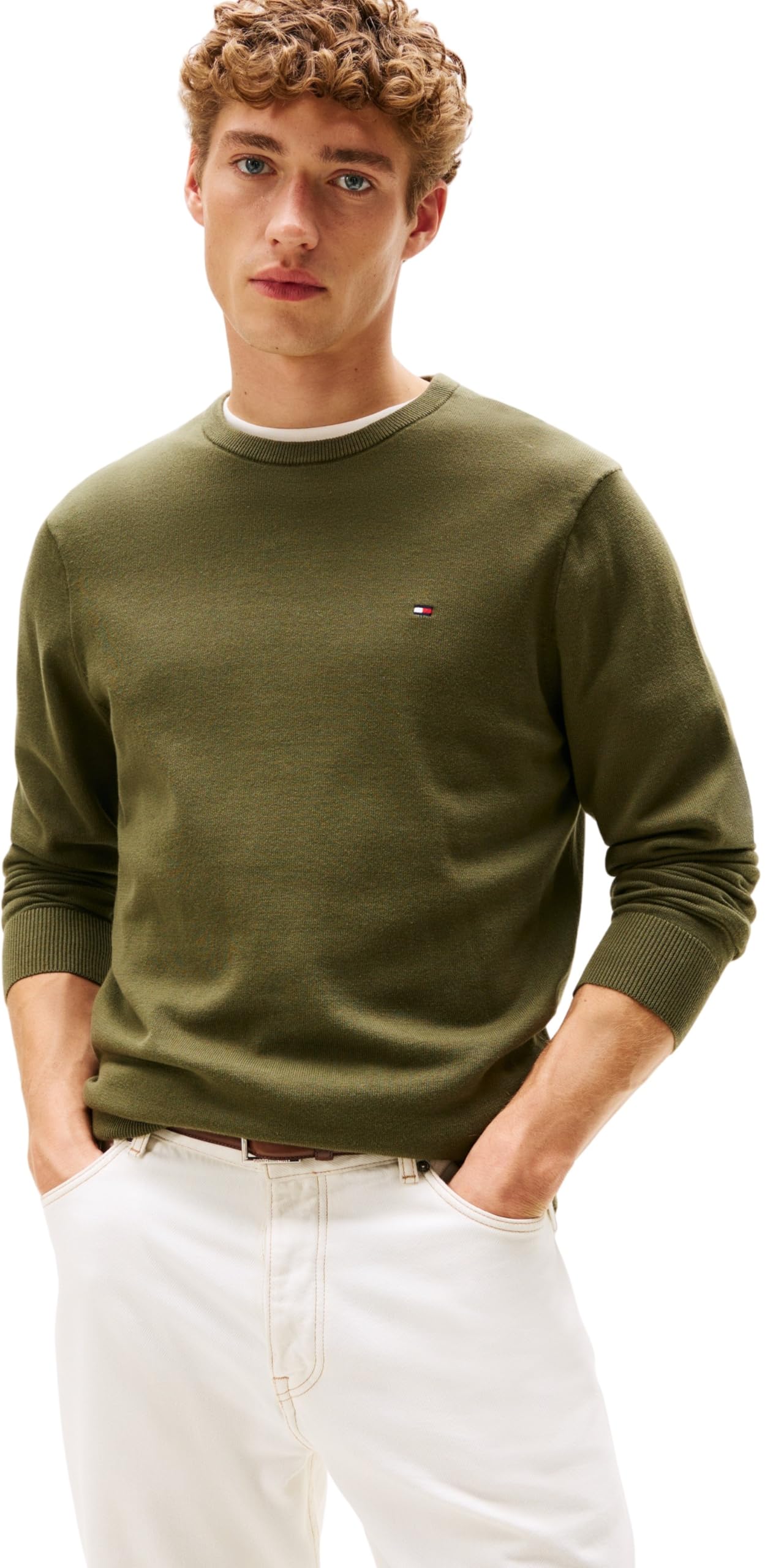Tommy Hilfiger Jersey Hombre Essential Cotton con Cuello Redondo