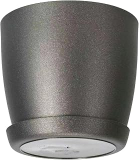 B2C Flower Pots 6 Colours 8 sizes Matt Plastic Plant Pots Planter + Saucer Tray Deco (Black Graphite Matt, 30 cm)