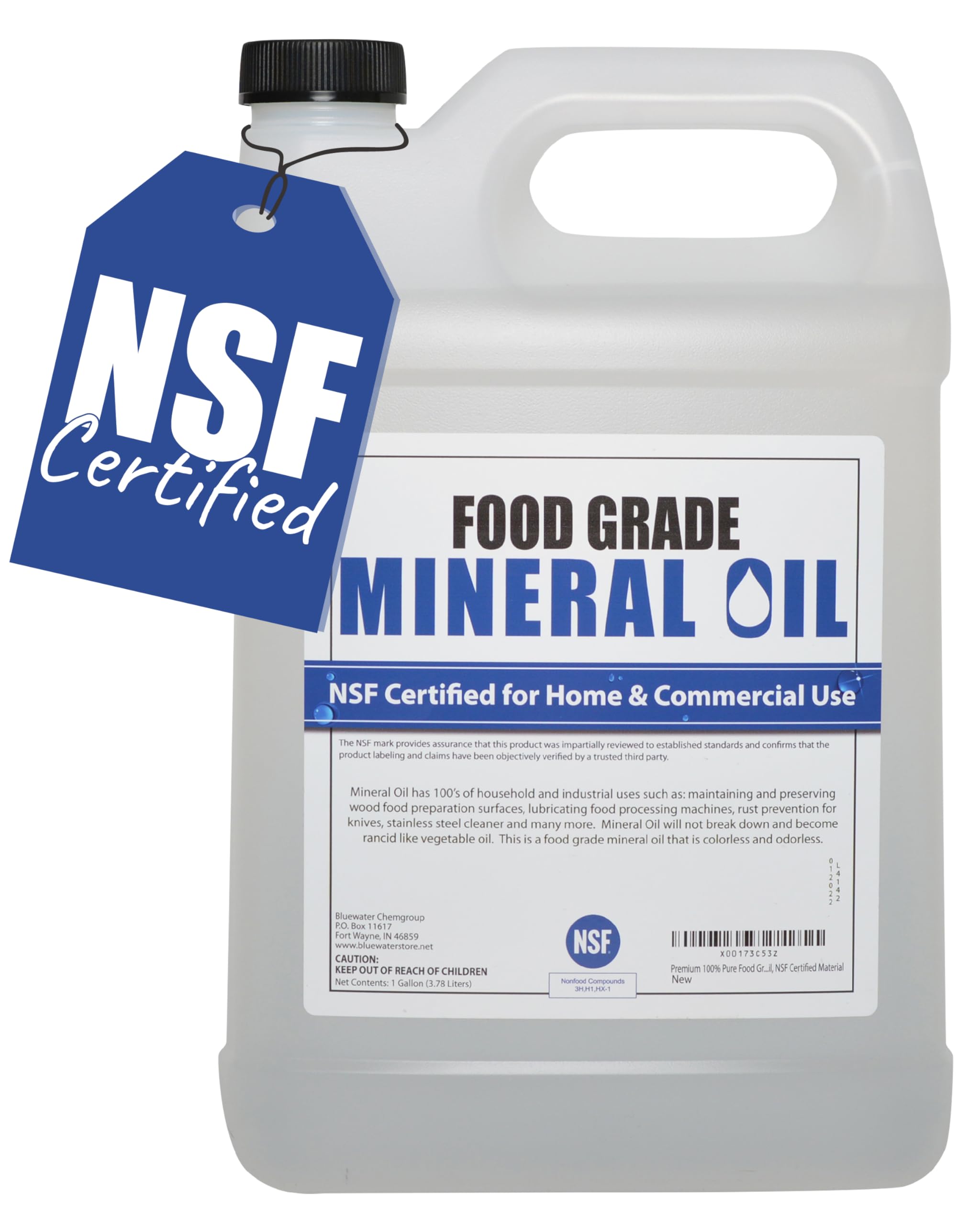 NSF Certified Food Grade Mineral Oil - Gallon (128oz), Certified Food Safe Condi