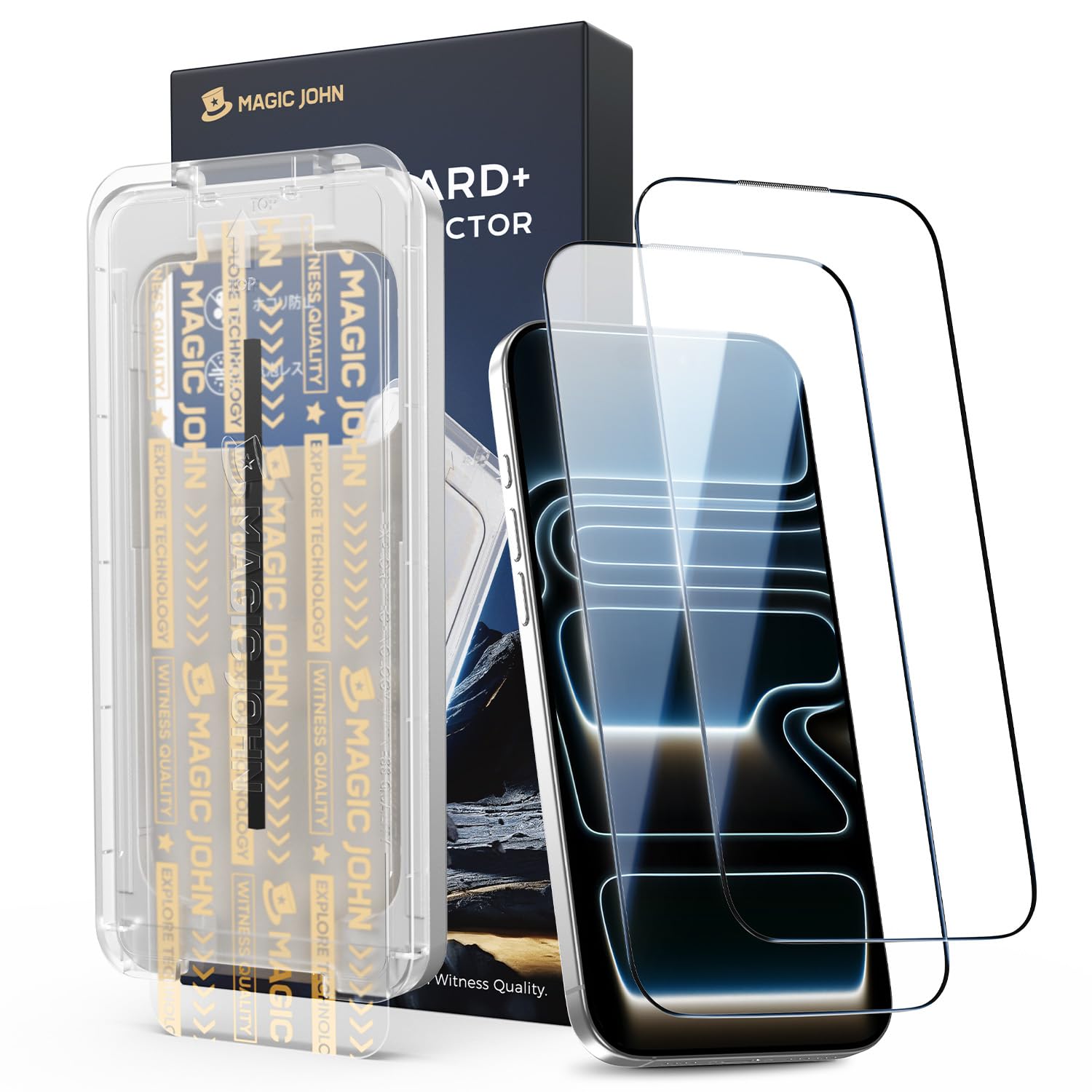 MAGIC JOHN 3rd Gen for iPhone 17 Pro Screen Protector, Easy Installation