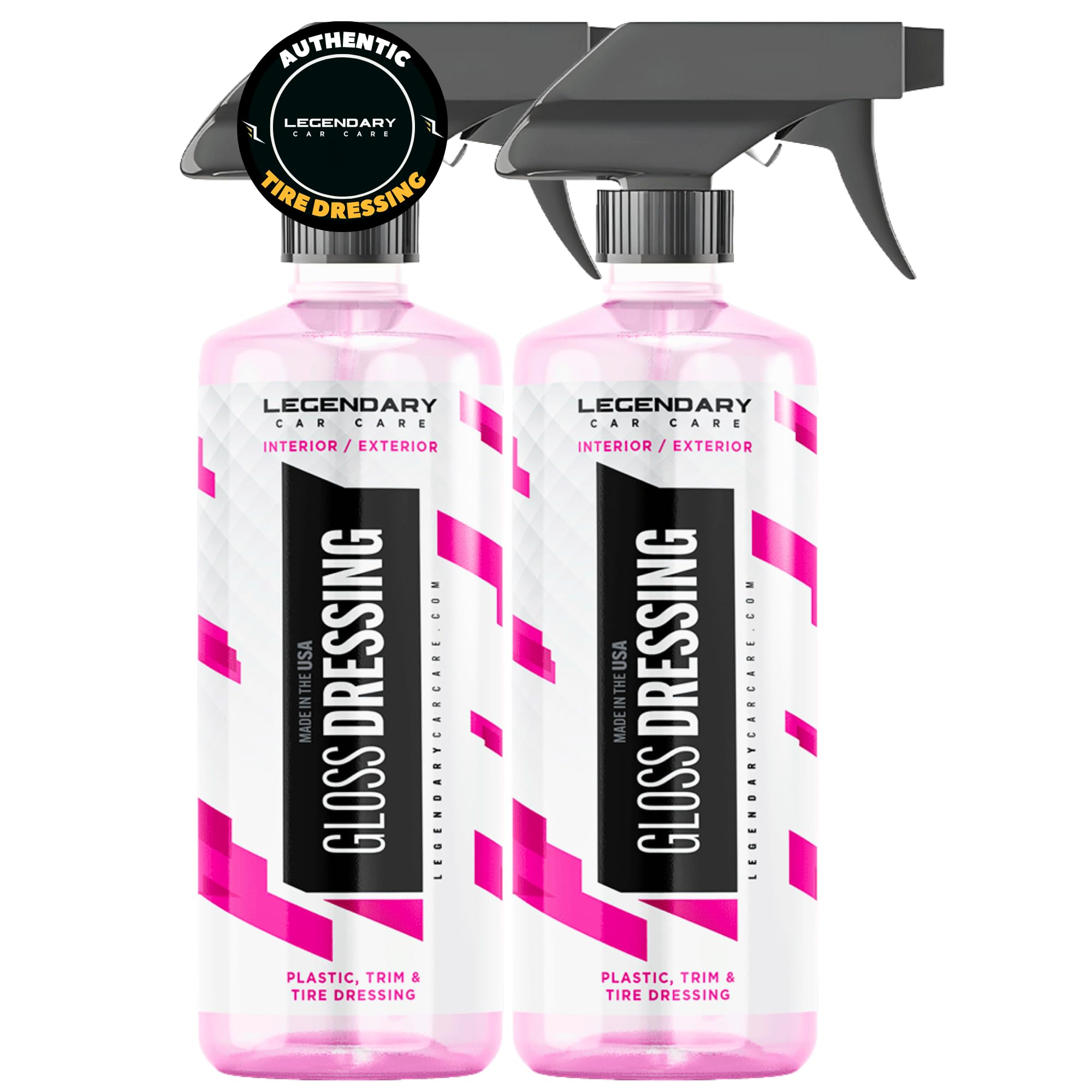 Legendary Gloss Dressing Spray 16oz (2 Pack) - Tire, Trim & Vinyl Shine