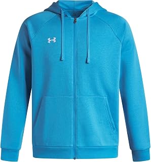 Under Armour Men's Ua Rival Cotton Fz Hoodie Sporty Sweat Jacket, Warm Hoodie with Full Zip (Pack of 1)