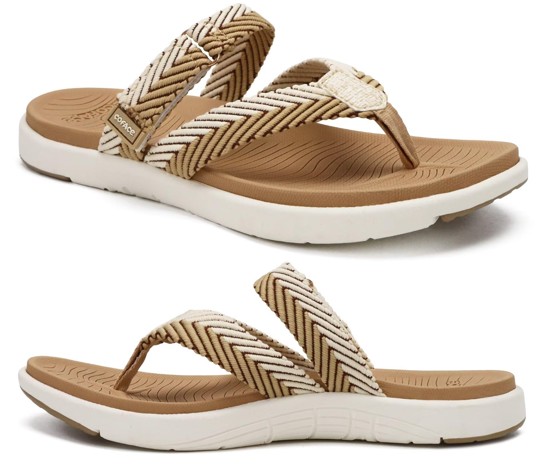 COFACE Orthopaedic Flip Flops Women's Summer Beach Pool Sandals Comfortable Arch