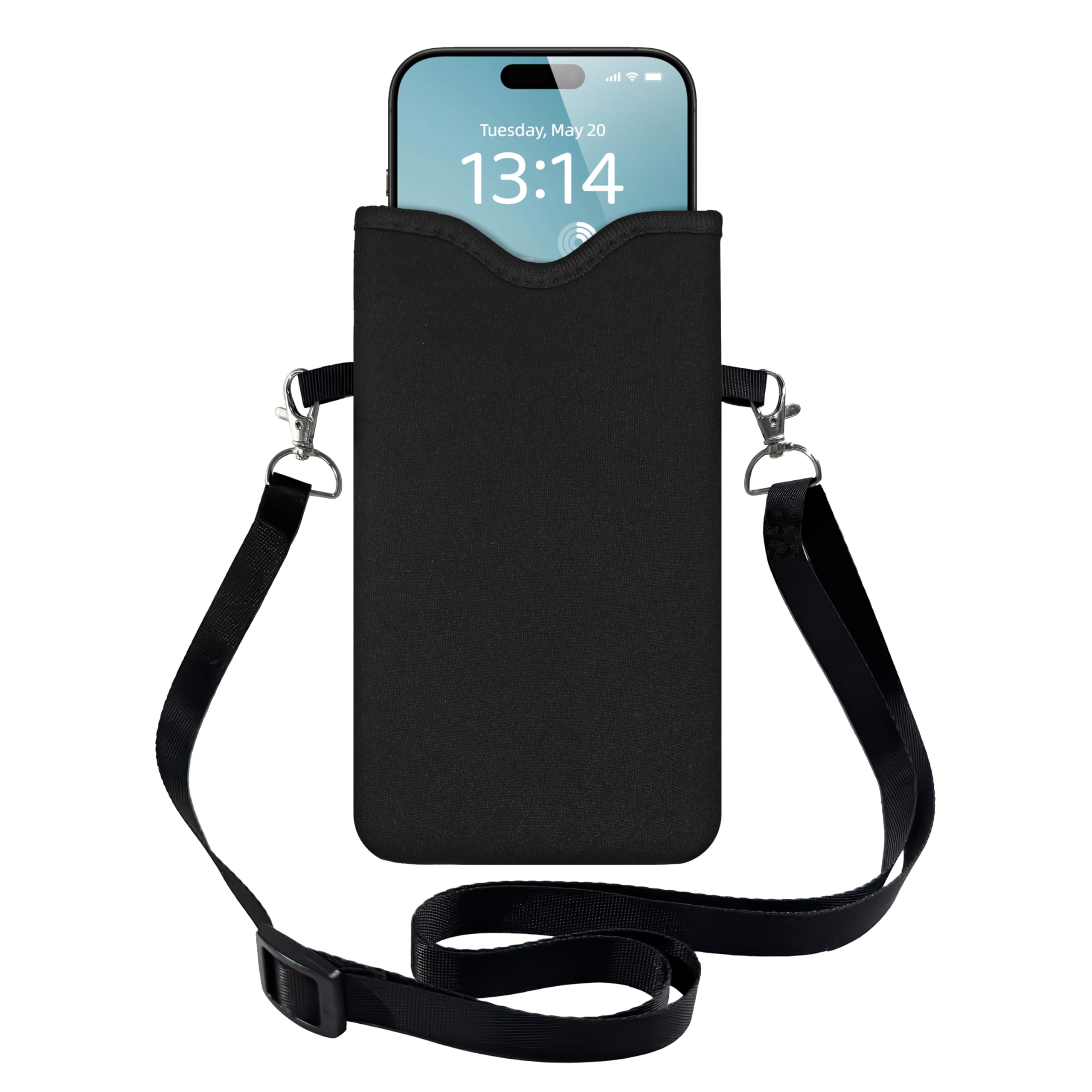HAQuke Men Women Phone Sleeve Pouch Case Bag with Crossbody Strap/Neck Lanyard f