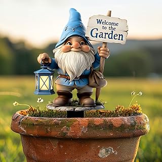 Acrylic Garden Gnome Gnome Indoor Outdoor Decor Acrylic Gnome Gift Idea for Flower Pot Decoration and Landscape Decor, Suitable for Yard and Lawn