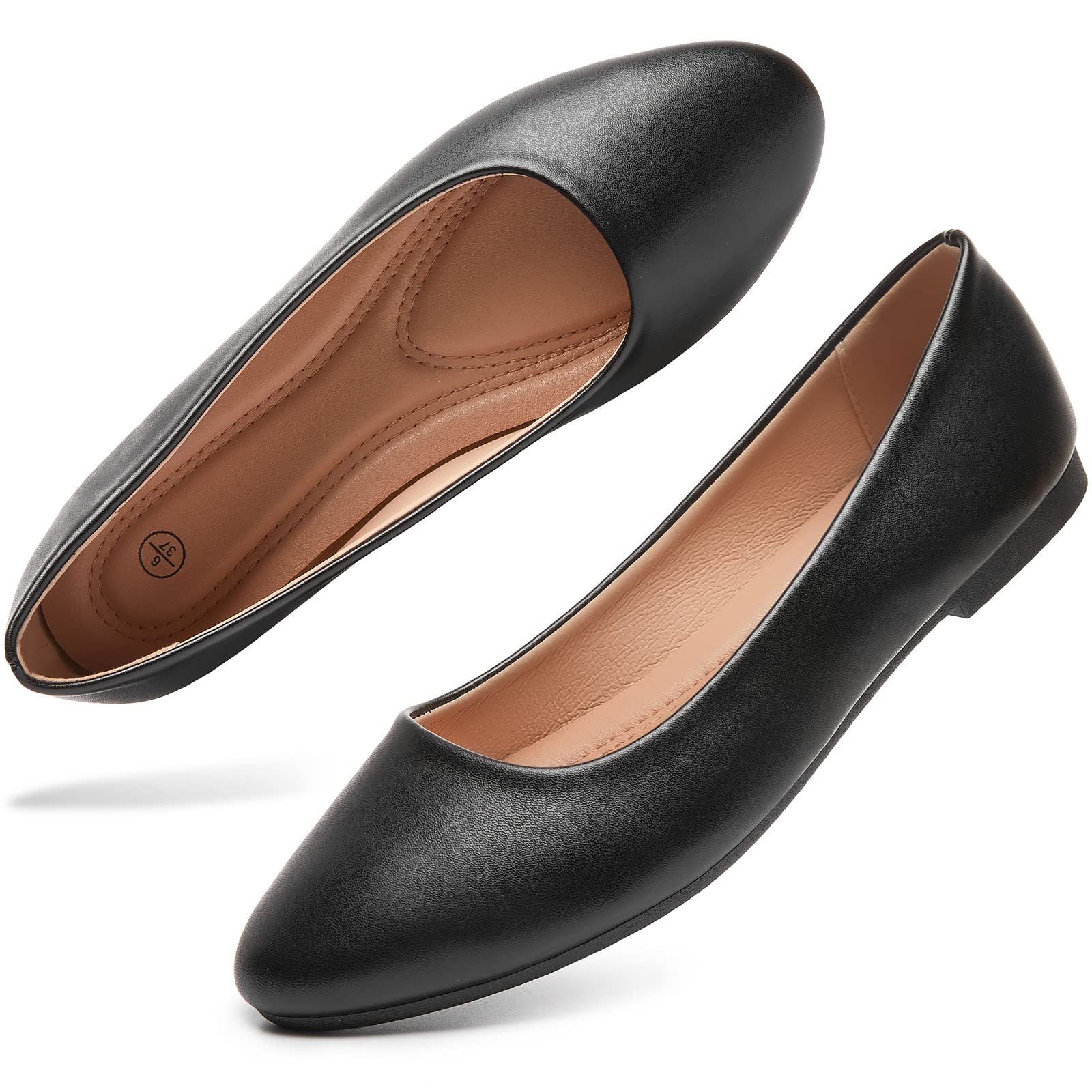 Hash Bubbie Women's Flats Shoes Ballet Flats Dress Shoes Comfortable PU Leather 