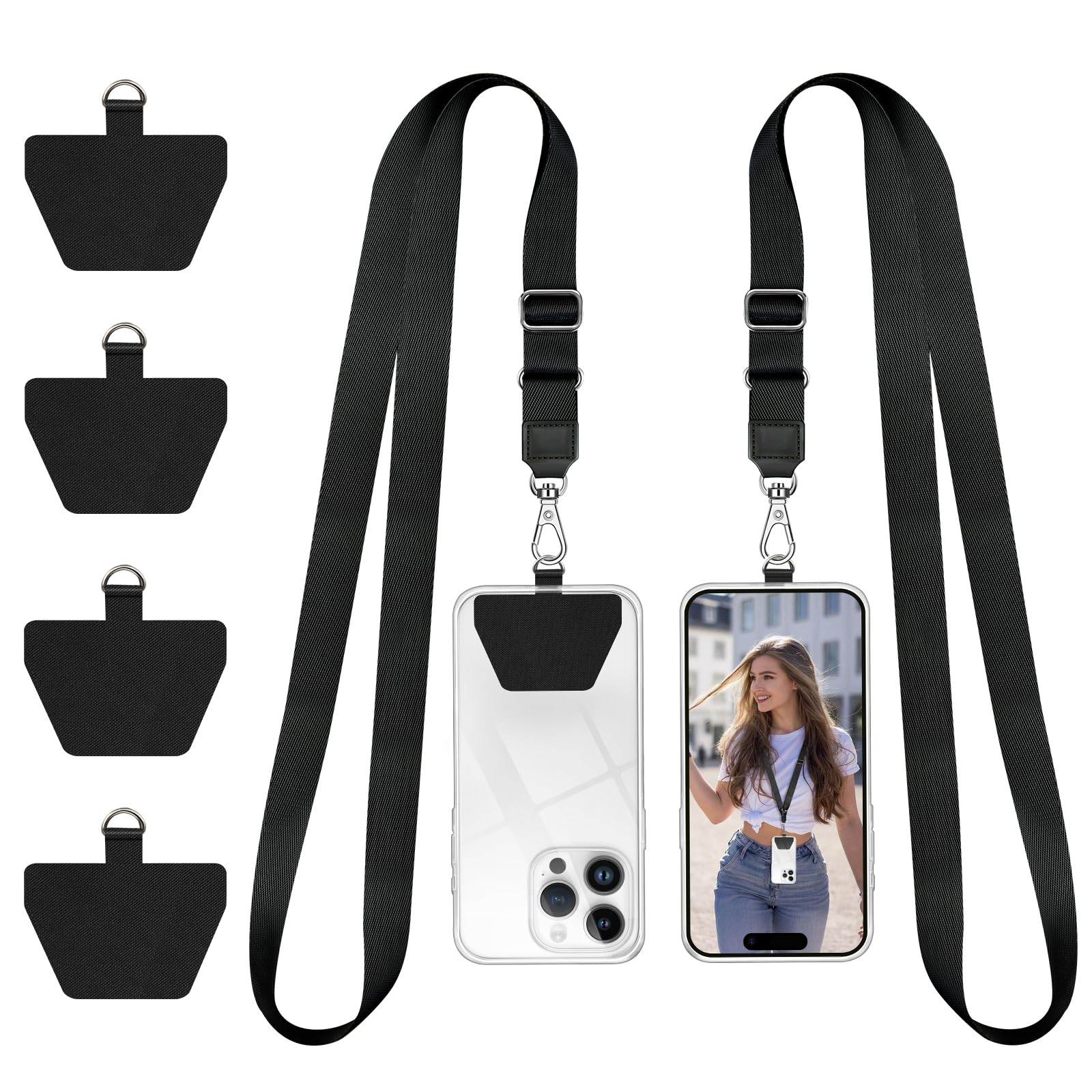 Doormoon - Cordino da collo universale regolabile per telefono, chiavi, badge id