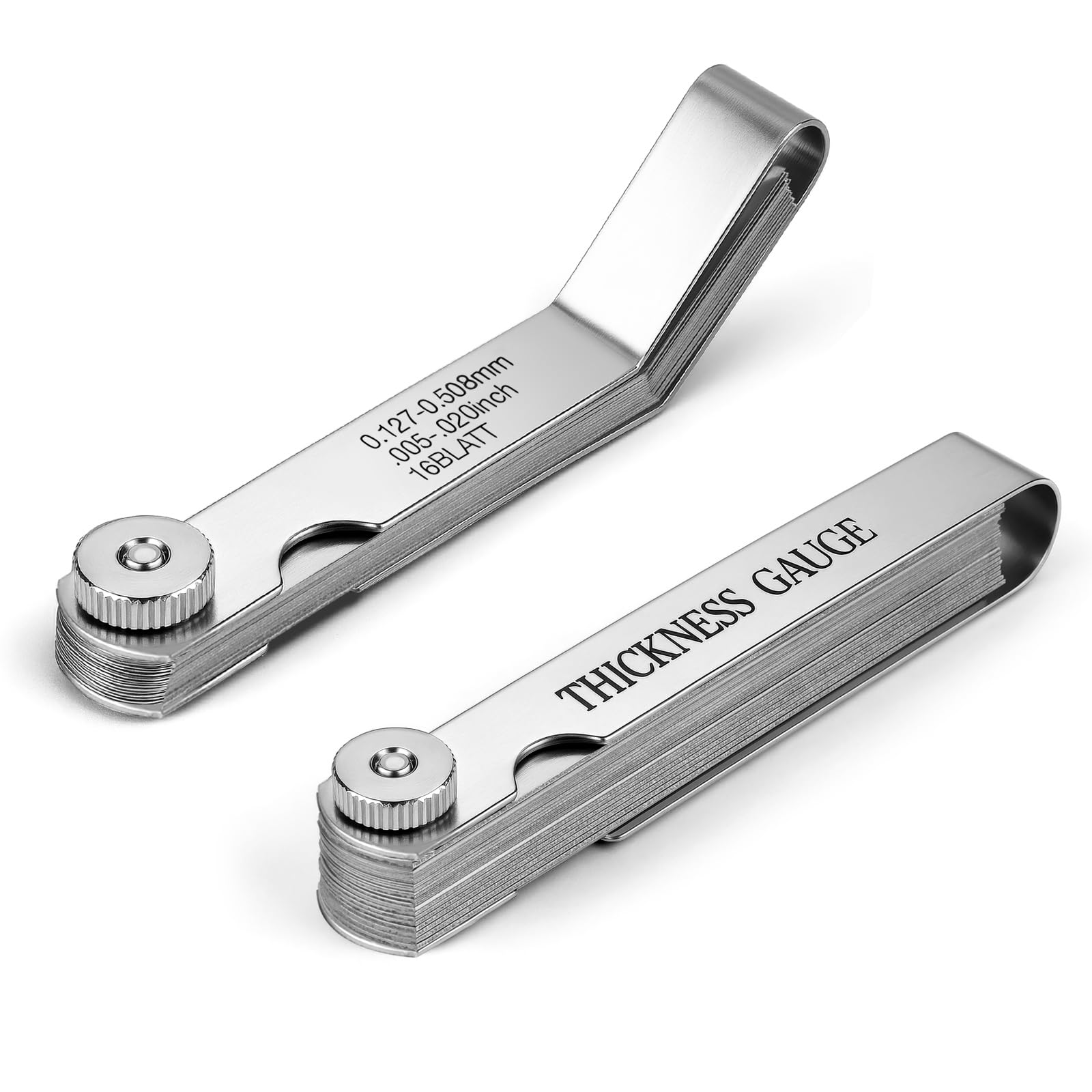 Hoiny 2pcs Feeler Gauges Set Stainless Steel, Spark Plug Gap Tool | 32 Straight 