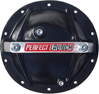 Proform 66668 Black Aluminum Differential Cover with Perfect Launch Logo and Bearing Cap Stabilizer Bolts for GM