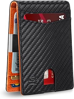 Zitahli Slim RFID Wallets for Men, Leather Bifold Wallet with Money Clip | Minimalist card holder fits 12 cards and up to 15 bills with an ID window, gift-ready for commuting, travel and daily carry