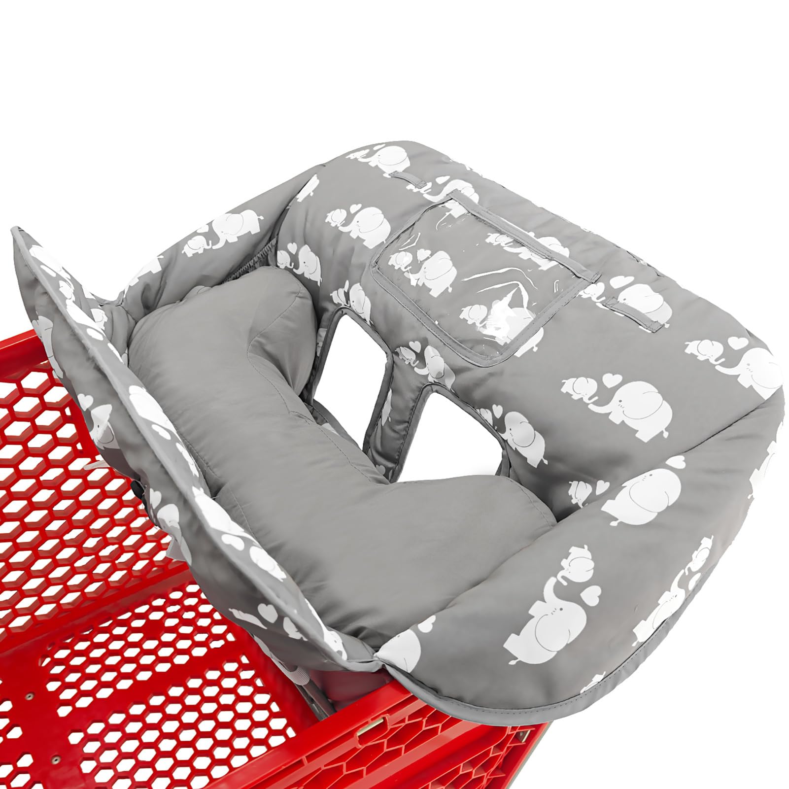 Love&go Soft Pillow Attached 2-in-1 Shopping Cart and High Chair Cover for Baby,