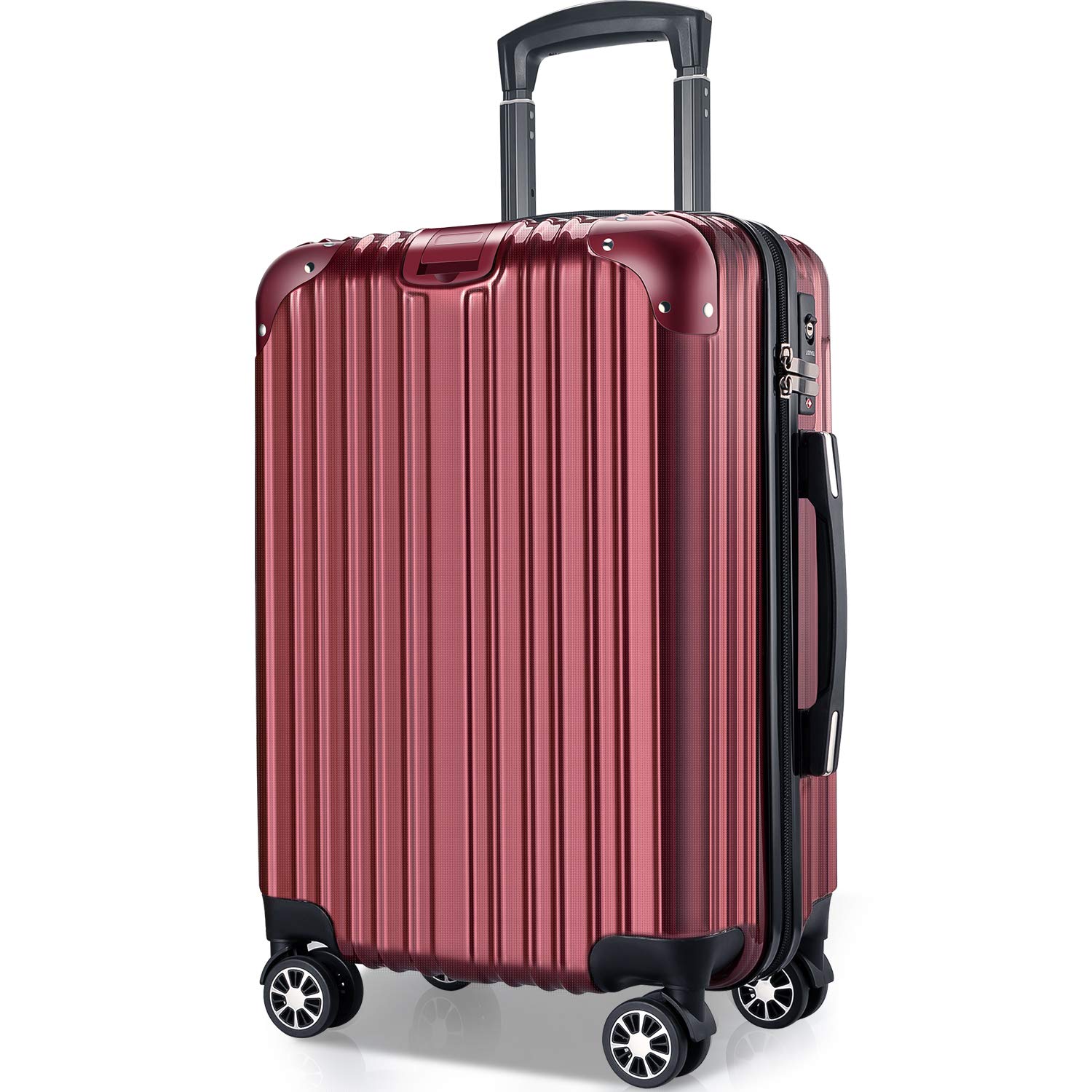 VARNIC Suitcase, Carry-on Bag, Carry Case, Ultra Lightweight, Large, Quiet, Doub