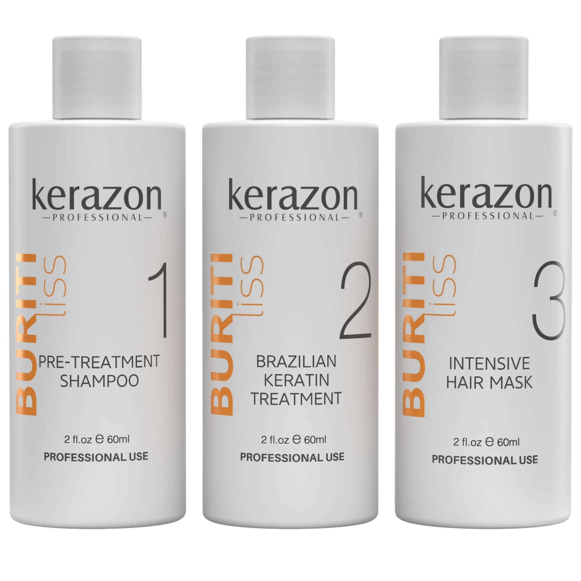 KERAZON Brazilian Keratin Treatment Buriti Liss Kit 2oz/60ml - At Home Keratin T