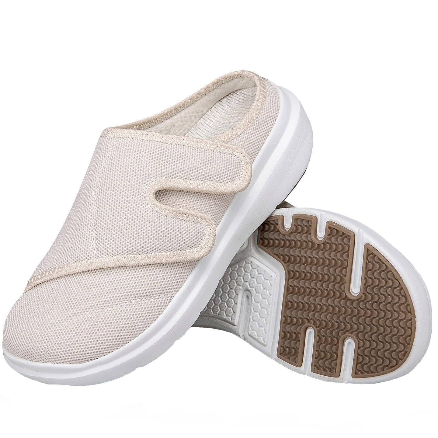 Eagsouni Diabetic Slippers Women Men Loose Lightweight Comfort Breathable Non-Sl