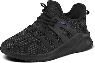 RUNSIDE Boys Girls Tennis Shoes Kids Lightweight Breathable Sneakers Lace-up Running Athletic Shoes for Toddler/Little Kid/Big Kid