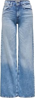 ONLY ONLJUICY Female Wide Leg Jeans Low Waist Wide Leg Cut Jeans