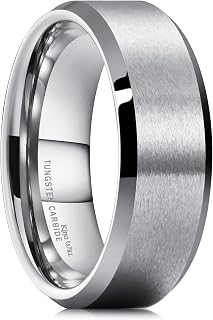 King Will Tungsten Men's Wedding Ring - Available in 6mm to 10mm