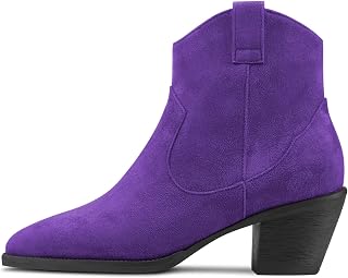 Saekcted Women's Medium Heel Heel 6.5 cm Heels Pointed Toe Ankle Boots Riding Slip-on Boots Zipper Party Office Sexy