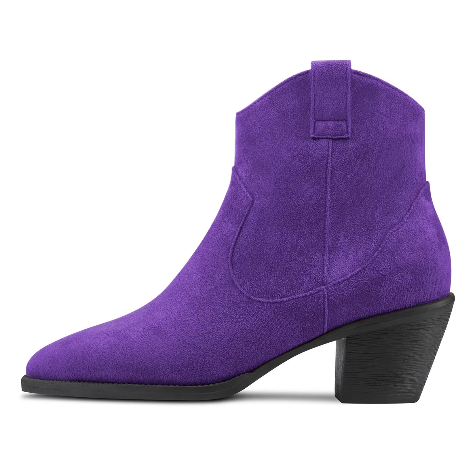 Saekcted Women's Medium Heel Heel 6.5 cm Heels Pointed Toe Ankle Boots Riding Sl
