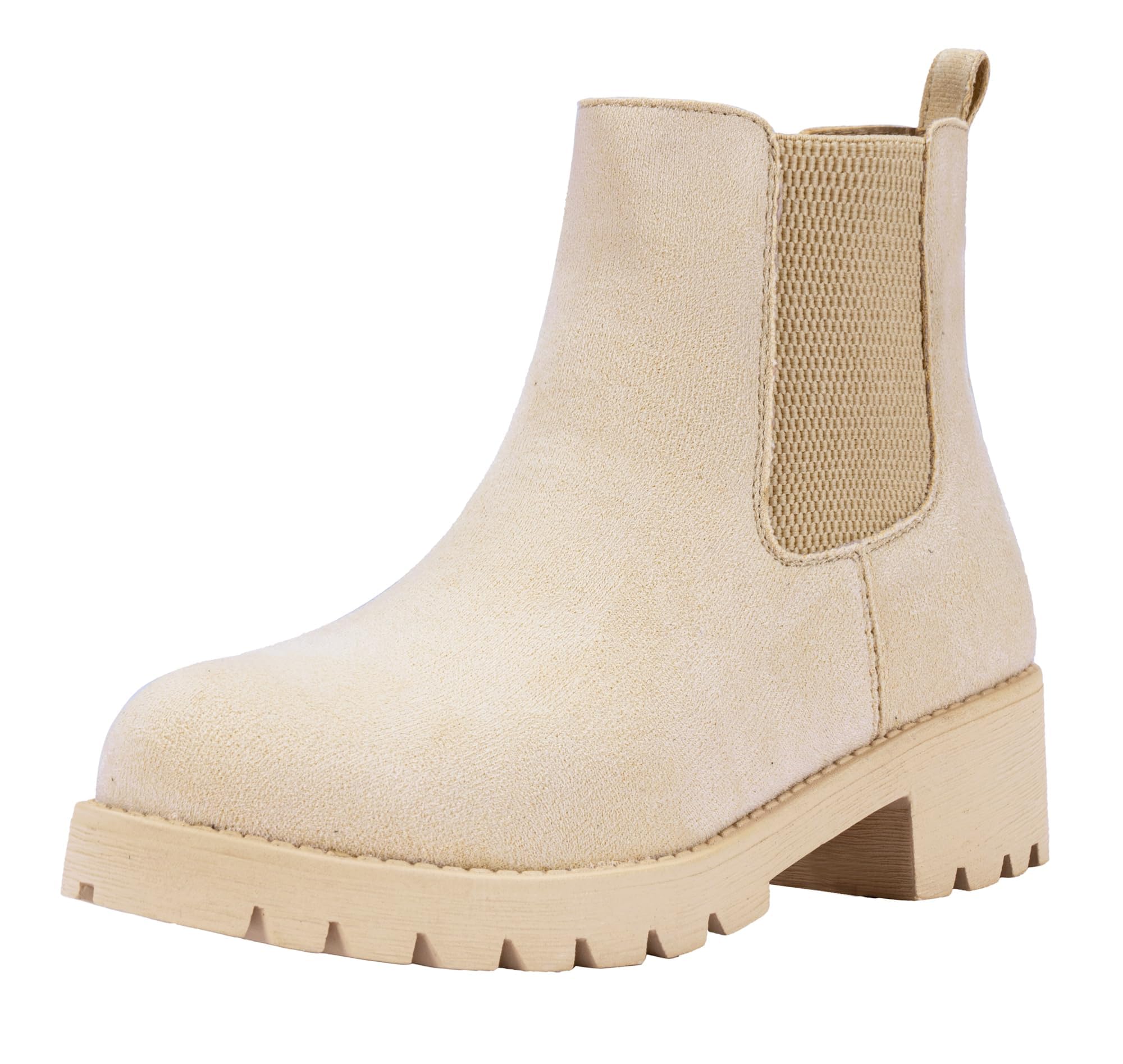 Vepose Women's Chelsea Ankle Boots Pull-On Low Heel Booties 9607