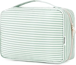 Narwey Travel Hanging Toiletry Bags for Women, Wash Bag for Toiletries | Portable Washbag with Multiple Compartments, Makeup Cosmetic Bathroom Bag for Separate Storage, Well-organized, Vivid Pattern