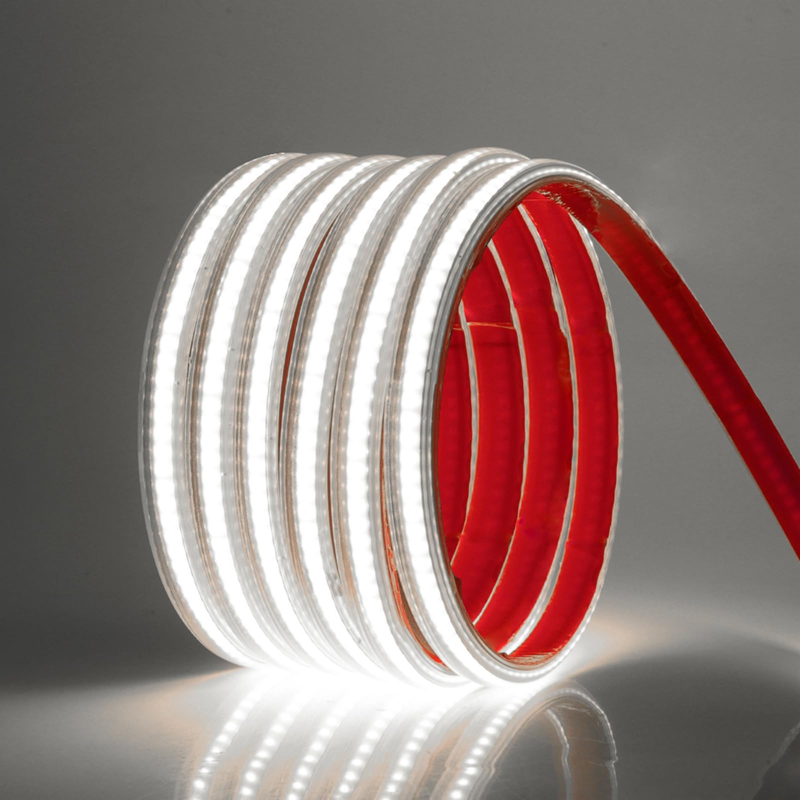 KAFULA 288 LEDs/m COB LED Strip Light with on-Off, AC220-240V Waterproof Flexibl
