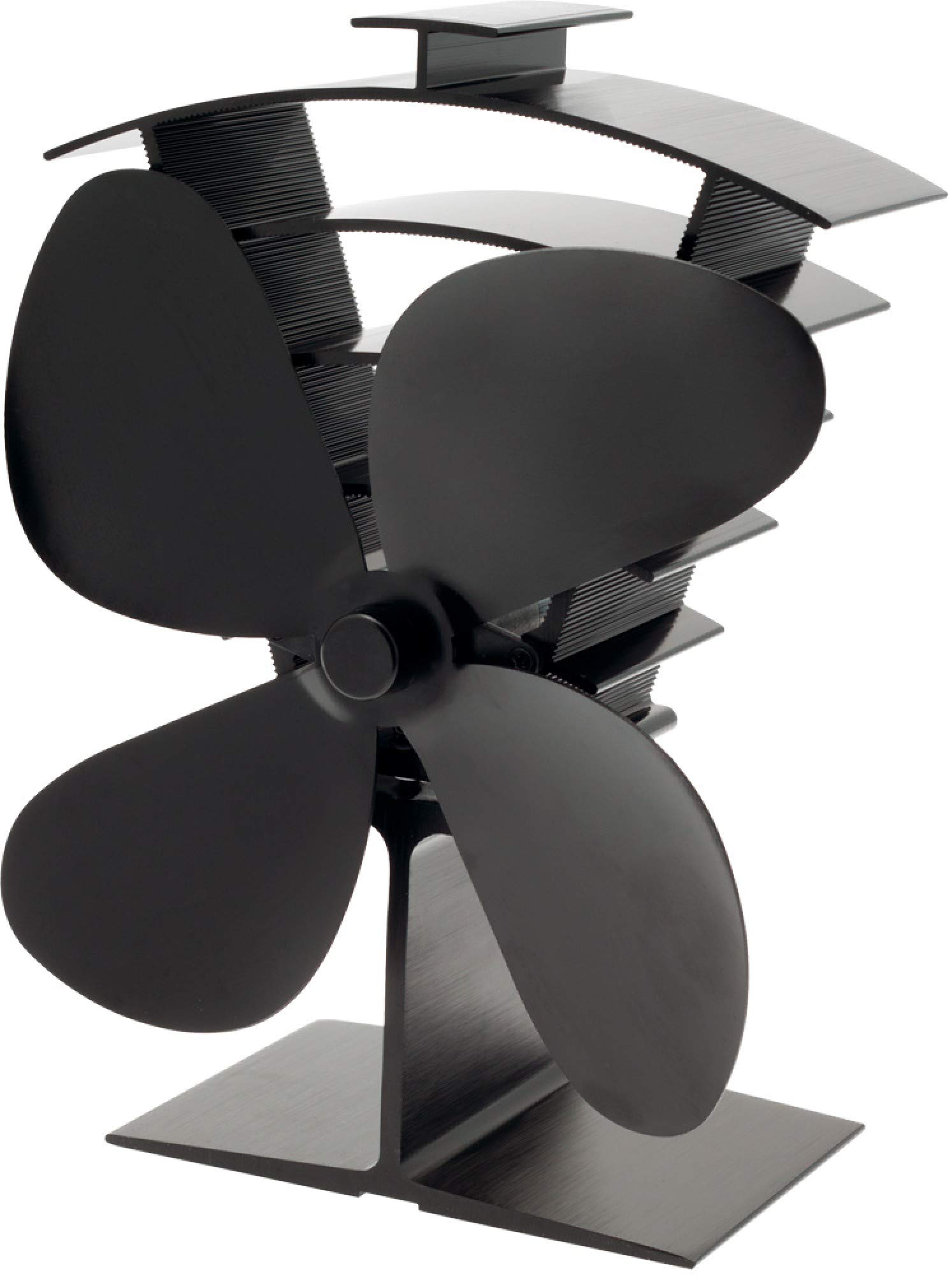 VALIANT (FIR361) Premium IV 4-Blade Heat Powered Log Burner & Stove Fan, Black
