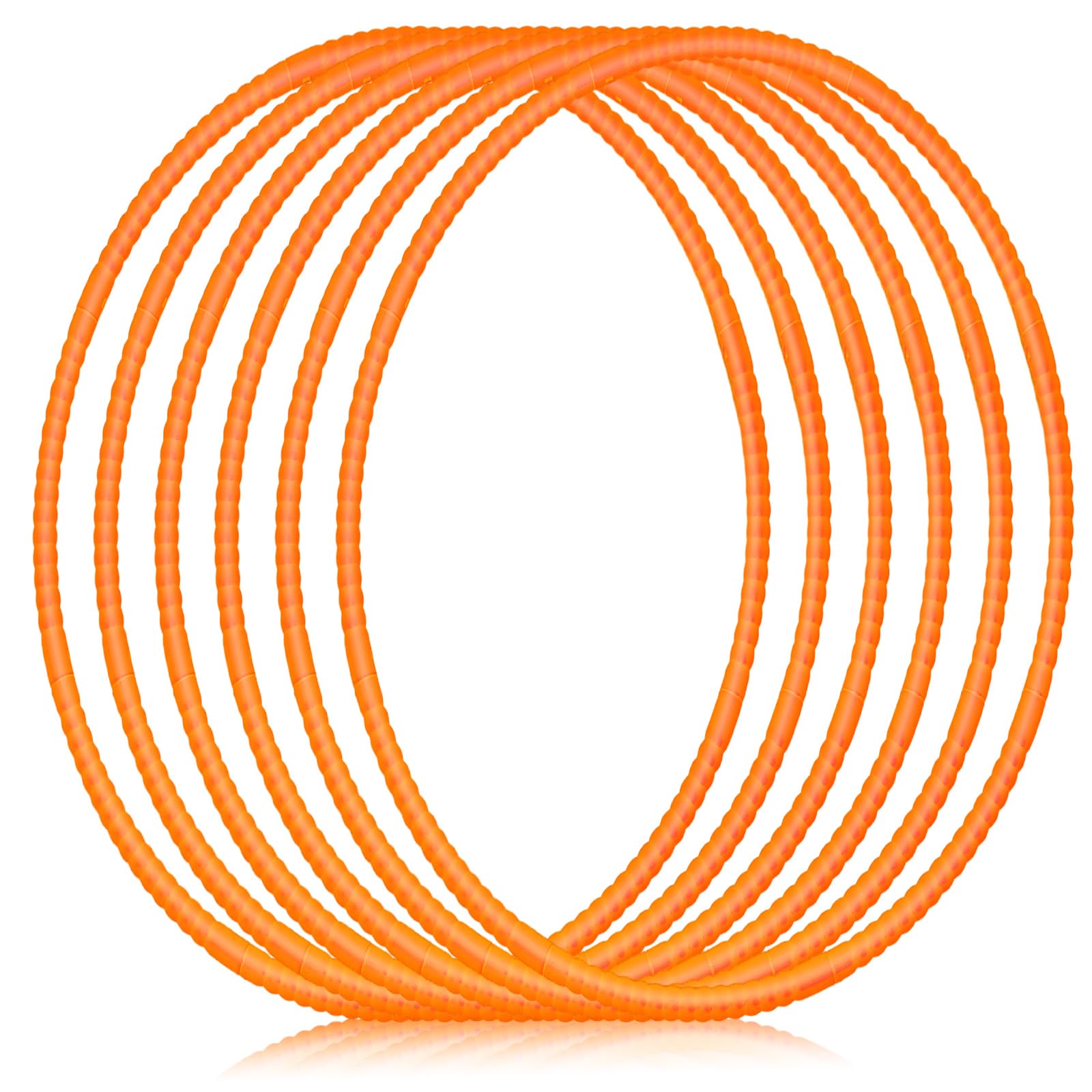 Shappy 6 Pcs Exercise Hoop Set Detachable Adjustable | Hoop Bulk, Colored Hoop C