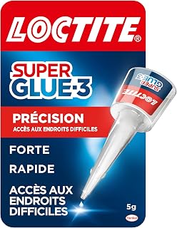 Loctite - Super Glue-3 Precision (5g bottle) - Strong adhesive for precise repairs - Liquid glue all materials - Quick drying clear glue