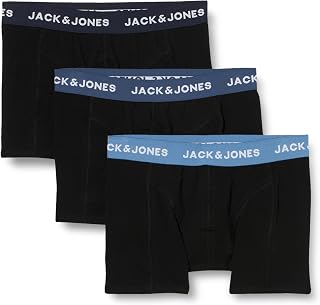 Jack & Jones Boys Jactrevor Trunks 3 Pack Jnr Boxer Shorts (Pack of 3)