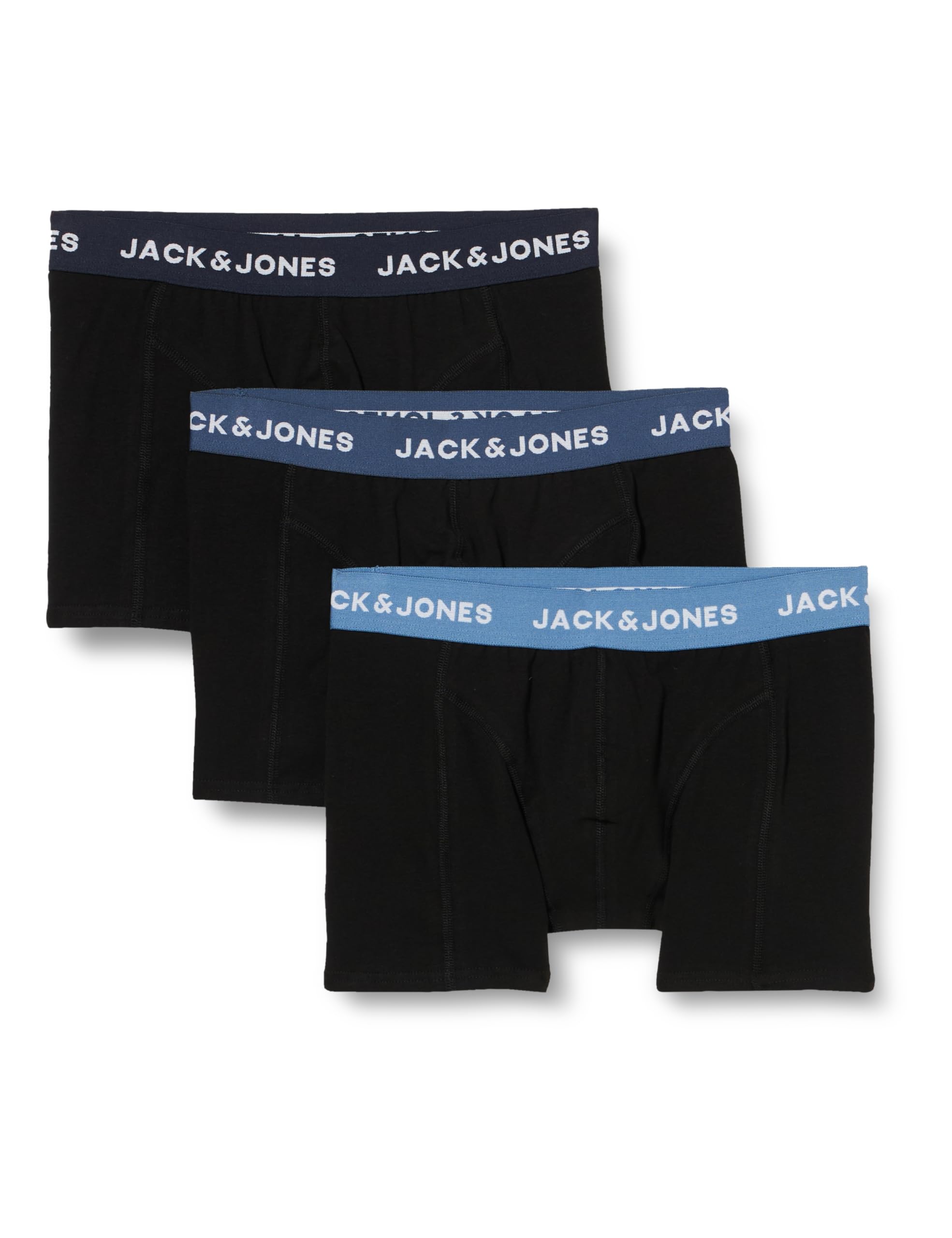 Jack & Jones Boys Jactrevor Trunks 3 Pack Jnr Boxer Shorts (Pack of 3)