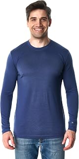 Merino.tech Merino Wool Thermal Jersey – 100% Men's Long-Sleeved Trekking Jersey Merino Wool