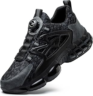 Safety Shoes Men Women Lightweight Breathable Work Non-Slip Work Sneakers with Steel Toe Cap 3-12 UK