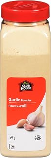 Club House, Quality Natural Herbs & Spices, Garlic Powder, 525g | Fresh Garlic Clove, Dried & Ground for Savoury Flavour & Aroma, For Soups, Stews, Stir-Fries, Rubs, Sauces, Marinades & More