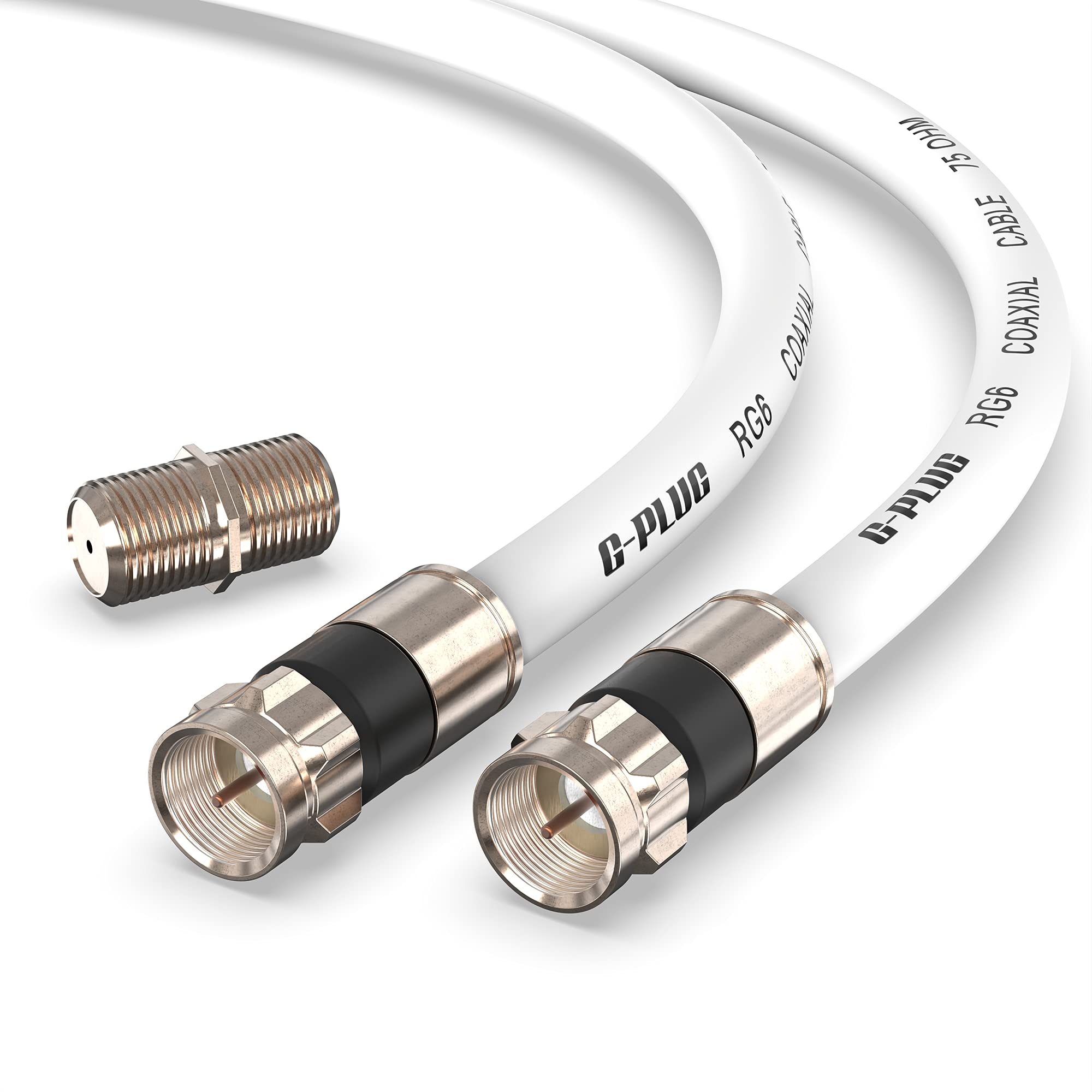 G-PLUG 6FT RG6 Coaxial Cable Extender 75 Ohm, F Connectors for TV Antenna | Trip