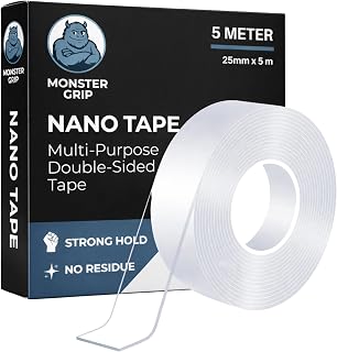 Double Sided Tape, Nano Tape, 5m x 25mm Heavy Duty, Strong Mounting Tape