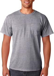 Jerzees Men's Heavyweight Crewneck Chest Pocket T-Shirt