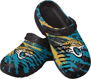 FOCO Mens NFL Team Logo Tie-dye Garden Water Sandals Shoes Slipper Clogs with Strap