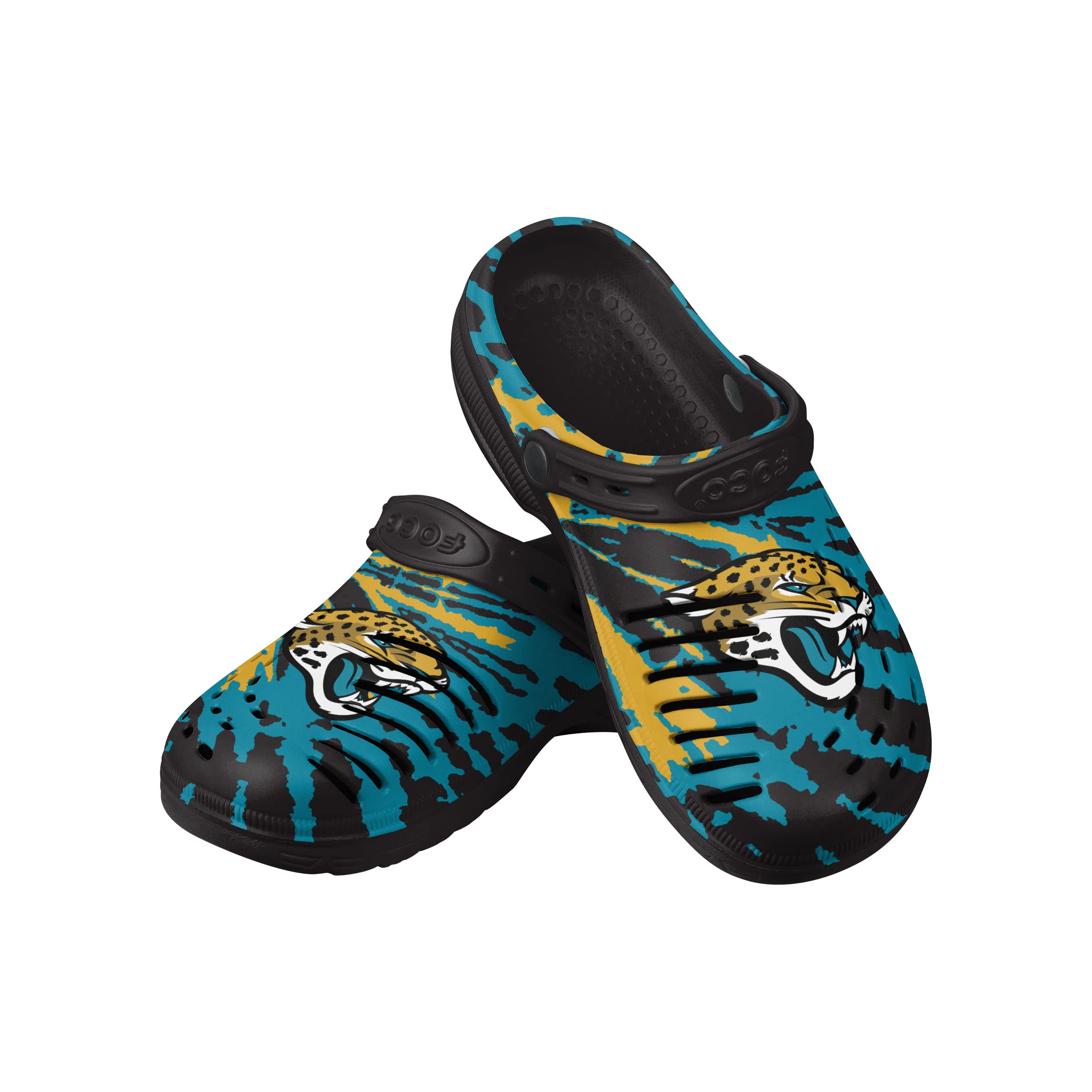 FOCO Mens NFL Team Logo Tie-dye Garden Water Sandals Shoes Slipper Clogs with St