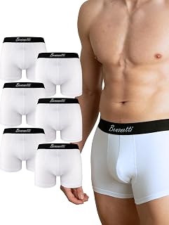Men's Boxer Shorts (Pack of 6) Premium Cotton - Sporty, Breathable Men's Underwear with Elastic Waistband
