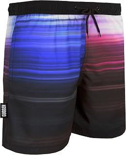 GUGGEN 2335 Mountain Swimming Shorts for Men, Quick-Drying Swim Shorts with Drawstring, Beach Shorts, Board Shorts, Men's Swimming Clothes