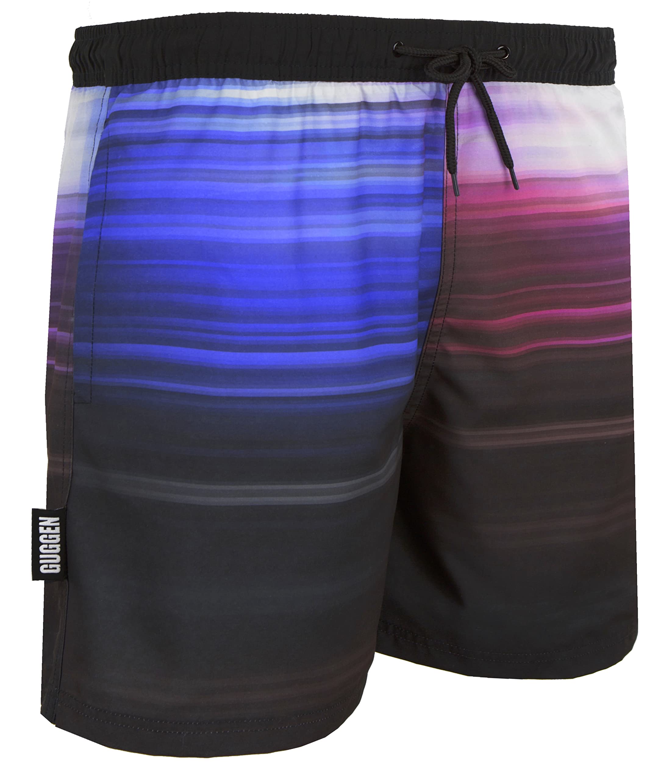 GUGGEN 2335 Mountain Swimming Shorts for Men, Quick-Drying Swim Shorts with Draw