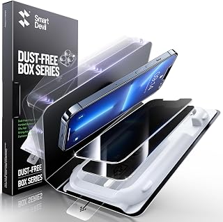 SmartDevil Confezione da 2 pellicole protettive per la privacy per iPhone 13/13 Pro/14 (6,1 pollici) con telaio di facile installazione, pellicola in vetro temperato 9H, anti-spionaggio, anti-rottura,