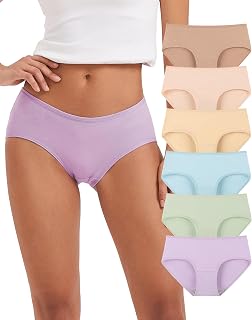 INNERSY Underwear Women Cotton Knickers Ladies Briefs Basic Pants Pack of 6
